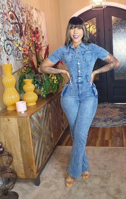 It Girl Denim Jumpsuit