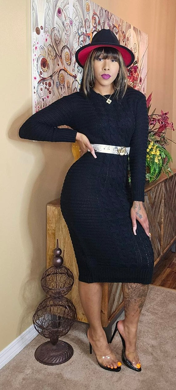 Little Black Sweater Dress